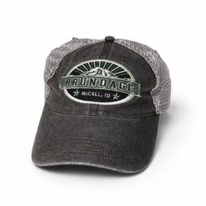 Legacy Brundage Mountain McCall Idaho Trucker Hat Mesh Snapback Gray Cap